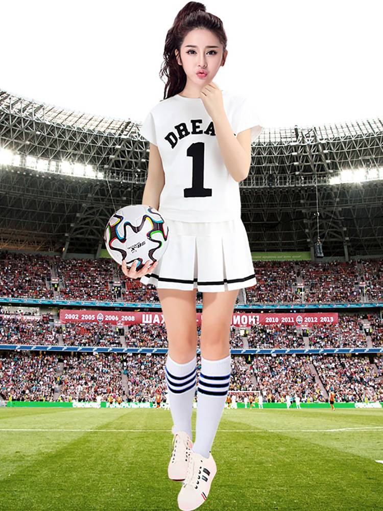European Football Cup cheerleader cheerleading men's and women's clothing sports meetings cheerleading women's group Same cheerleader set