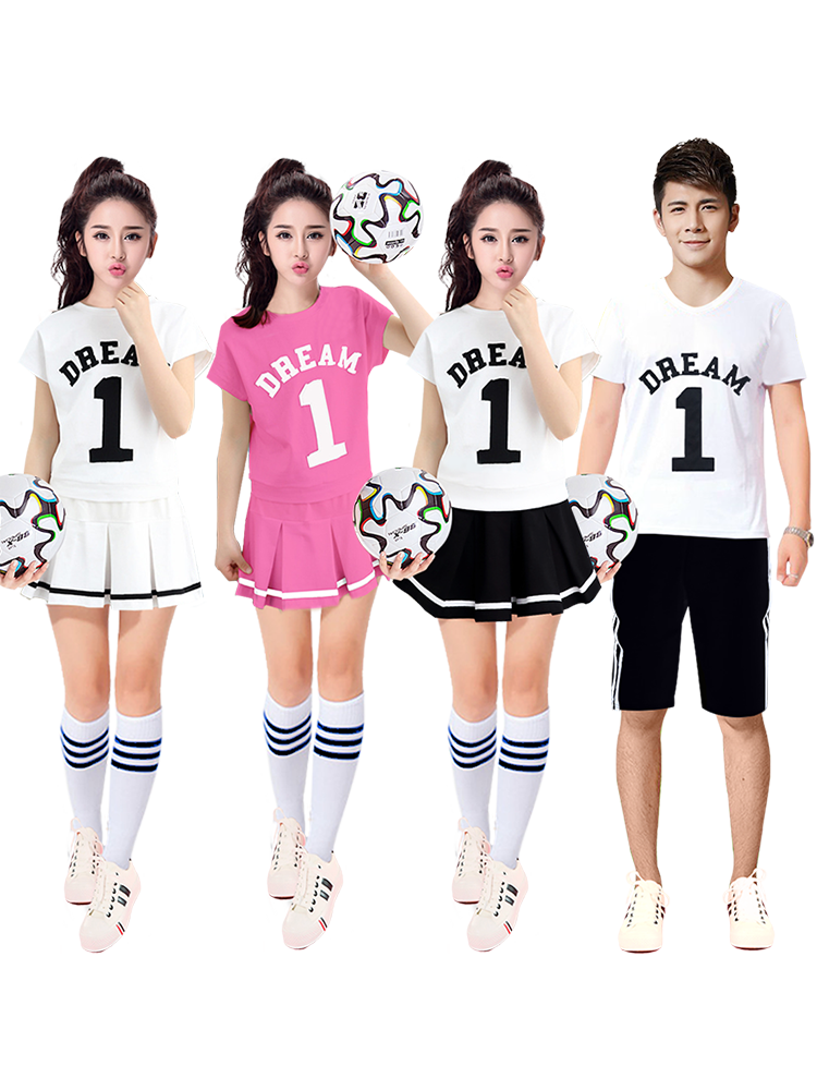 European Football Cup cheerleader cheerleading men's and women's clothing sports meetings cheerleading women's group Same cheerleader set
