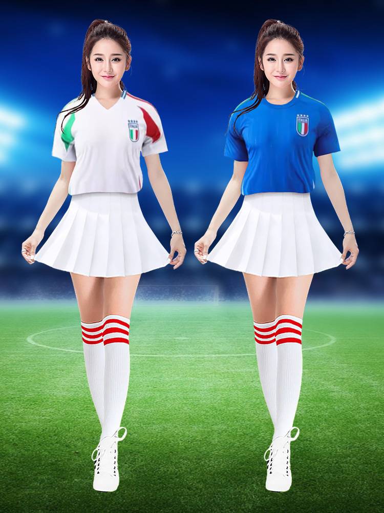 2024 new European World Football Baby Cup Uniform Women's Clothing Cheerleading Family Set Women