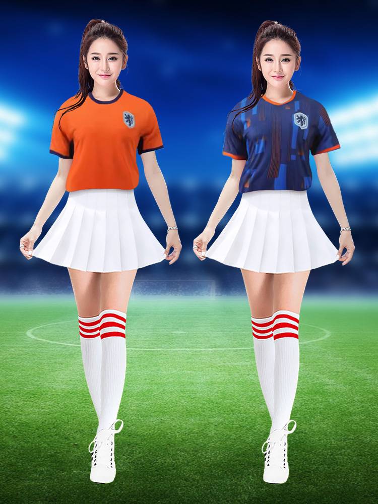 2024 new European World Football Baby Cup Uniform Women's Clothing Cheerleading Family Set Women