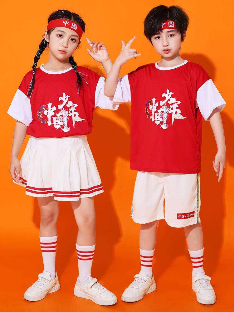 Children's and elementary school students cheerleaders' performance service kindergarten games opening ceremony Chinese juvenile chorus performance class service