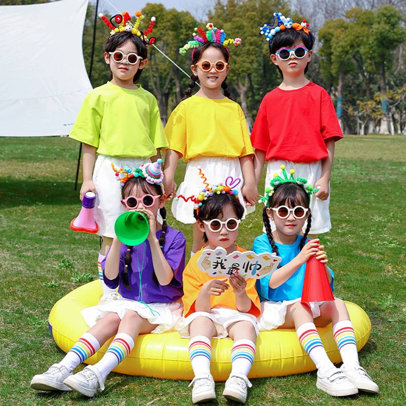 Children's Day La La La Team Men's Women Kindergarten Primary School Games opening ceremony performed clothing
