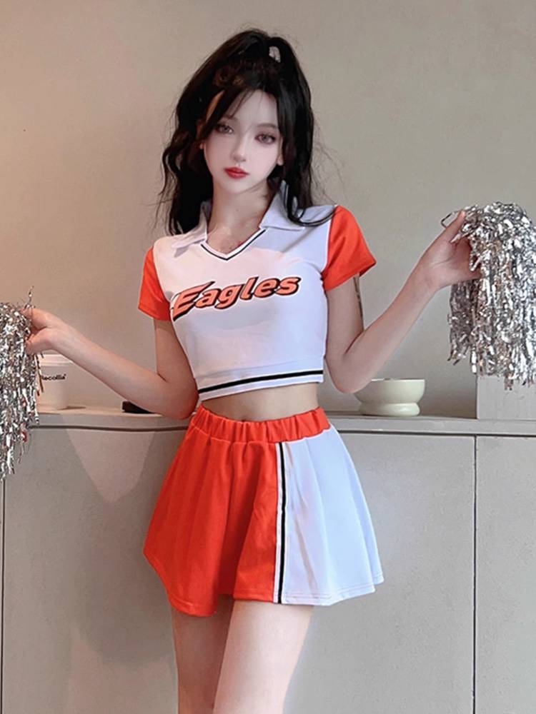 The new women's group cheerleader cheerleading performance service jazz dance student sports meeting performance clothing