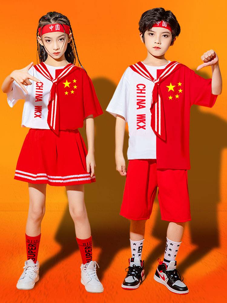 Kindergarten class service Liuyi children La la la la fucking clothing primary and secondary school students cheerleader clothing modern jazz dance clothing