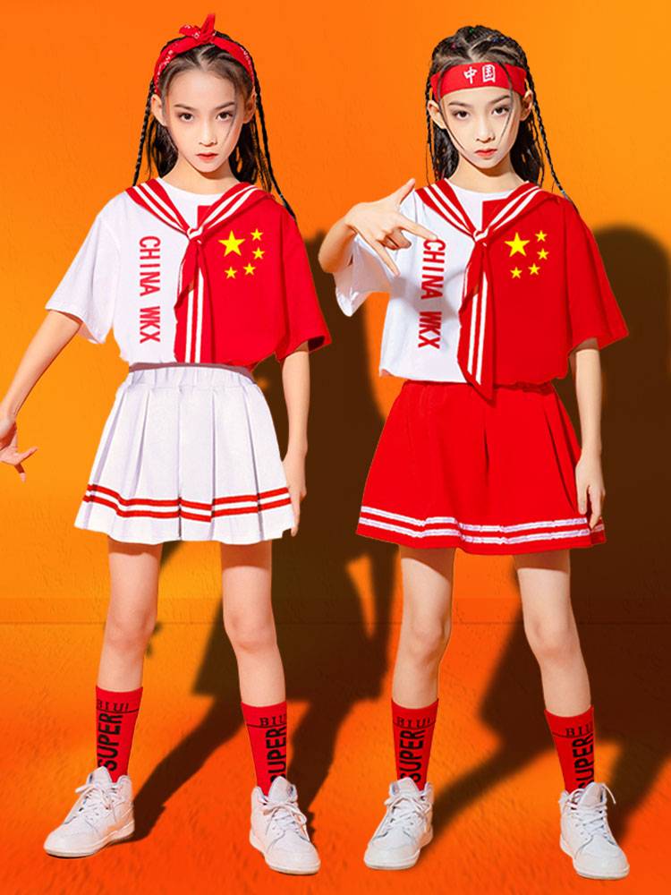 Kindergarten class service Liuyi children La la la la fucking clothing primary and secondary school students cheerleader clothing modern jazz dance clothing