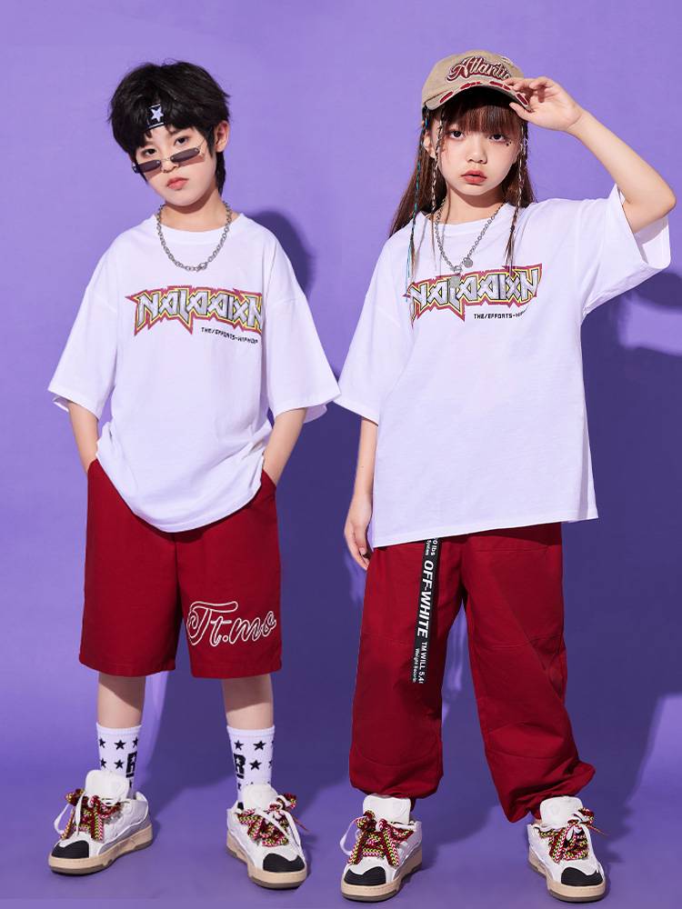 Children's performance service cheerleading kindergarten dance student la la la fuck performance service hip -hop street dance rack boys and women