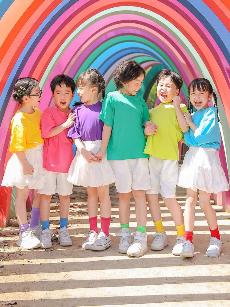 Kindergarten Graduation Season Azure Clothing Primary School Student Game Set Set La La Team Candy Performance Services Six One