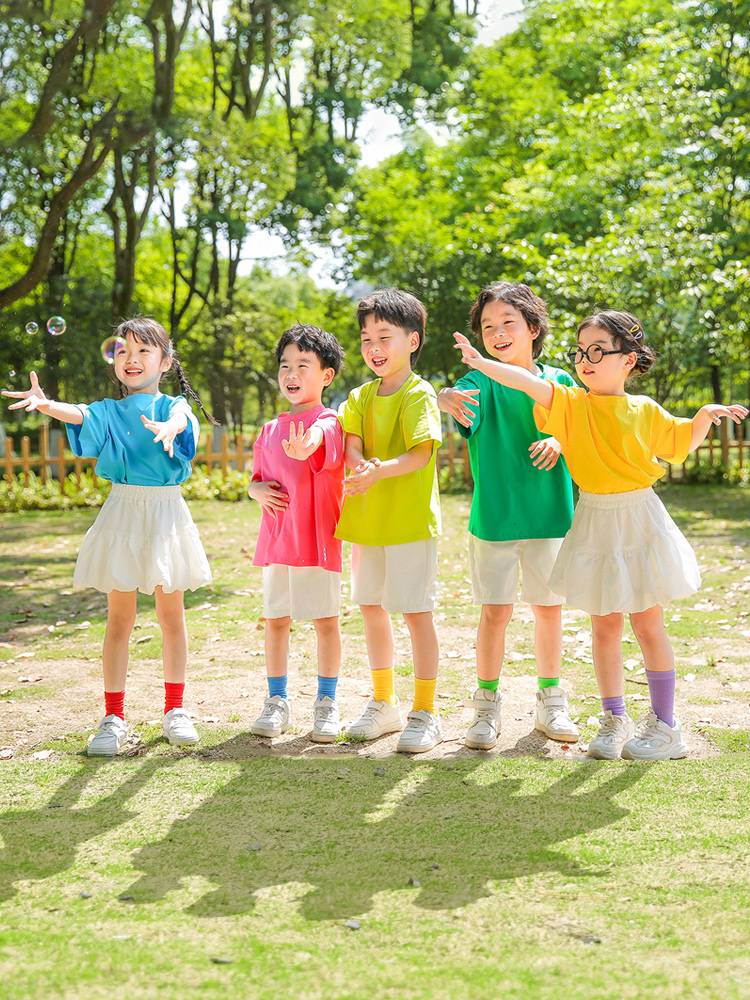 Kindergarten Graduation Season Azure Clothing Primary School Student Game Set Set La La Team Candy Performance Services Six One
