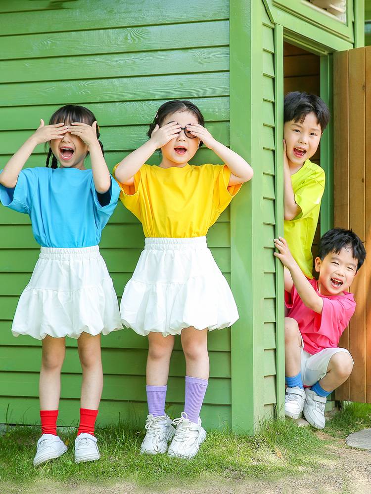 Kindergarten Graduation Season Azure Clothing Primary School Student Game Set Set La La Team Candy Performance Services Six One