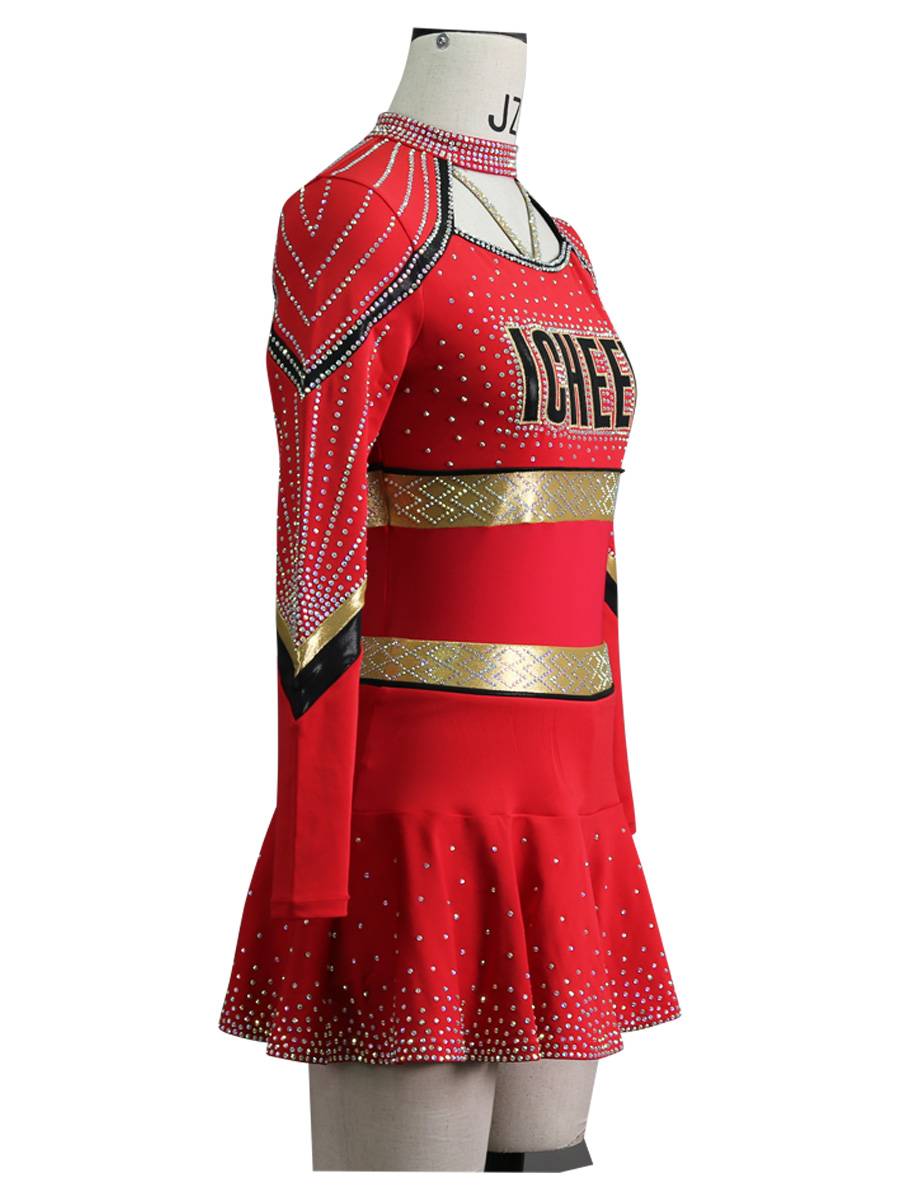 Factory custom flower ball la la la la la la lacaking primary and secondary school students cheerleading team children's performance sports meeting skirt