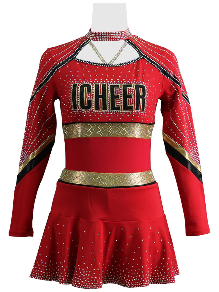Factory custom flower ball la la la la la la lacaking primary and secondary school students cheerleading team children's performance sports meeting skirt