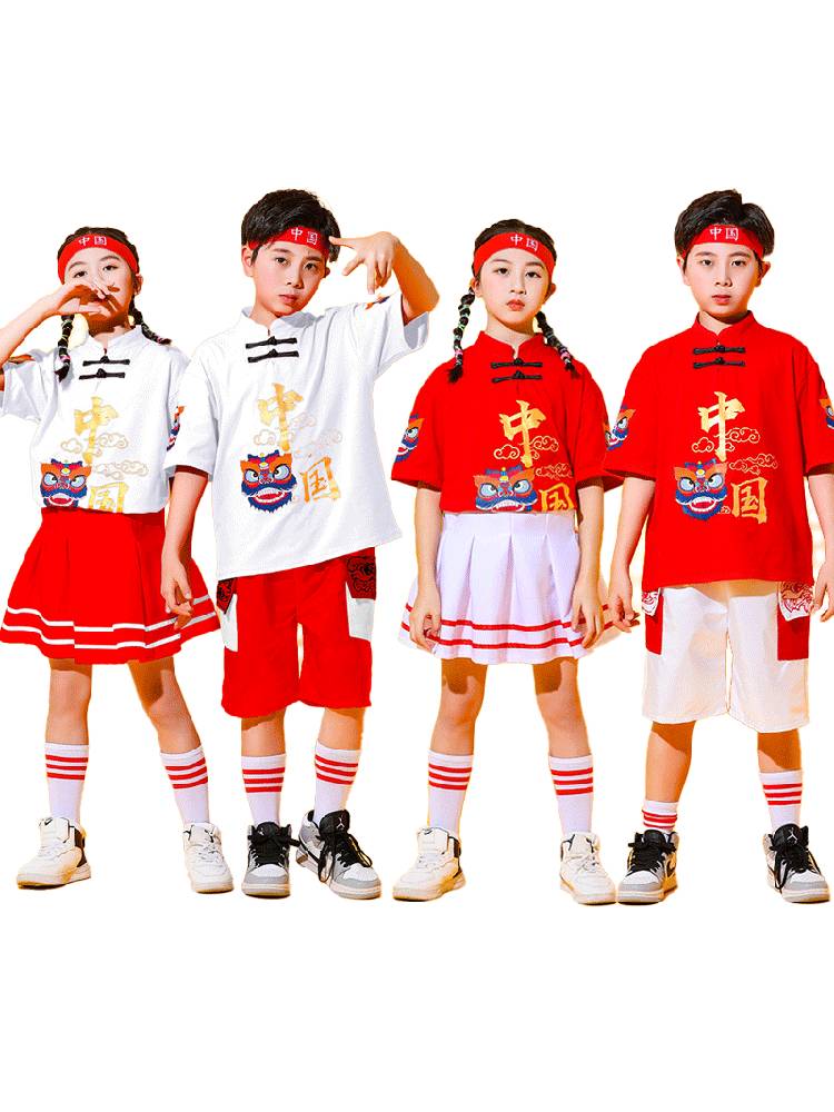 Primary school sports meeting cheerleader clothing Liuyi Children's street dance hip -hop tide kindergarten cheerleading performance service new
