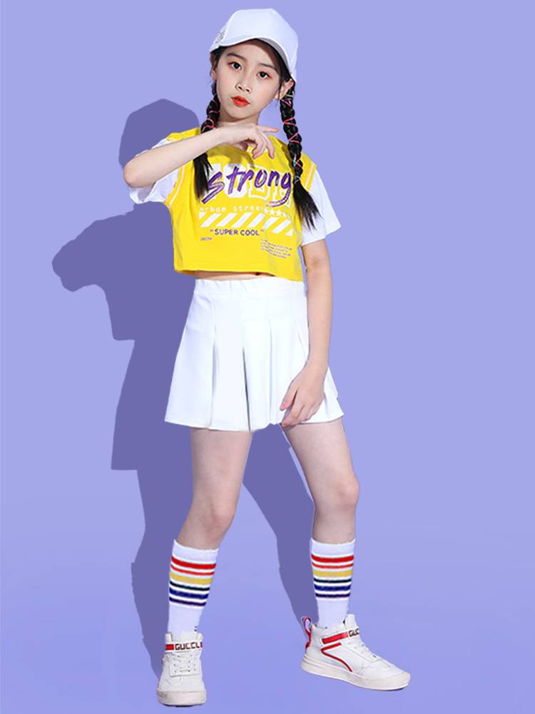 Summer new children's football baby cheerleader clothing Liuyi children's performance service cheerleading exercise service