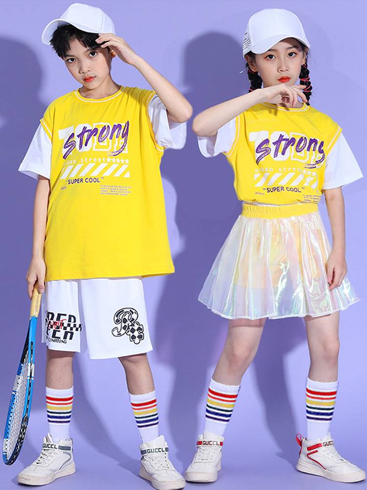 Summer new children's football baby cheerleader clothing Liuyi children's performance service cheerleading exercise service