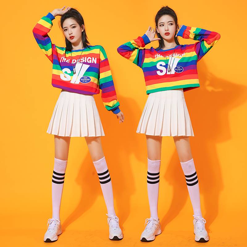 Lala team clothing girl girls' time sexy student set football baby la la la la la la la la lasses dance performance clothing