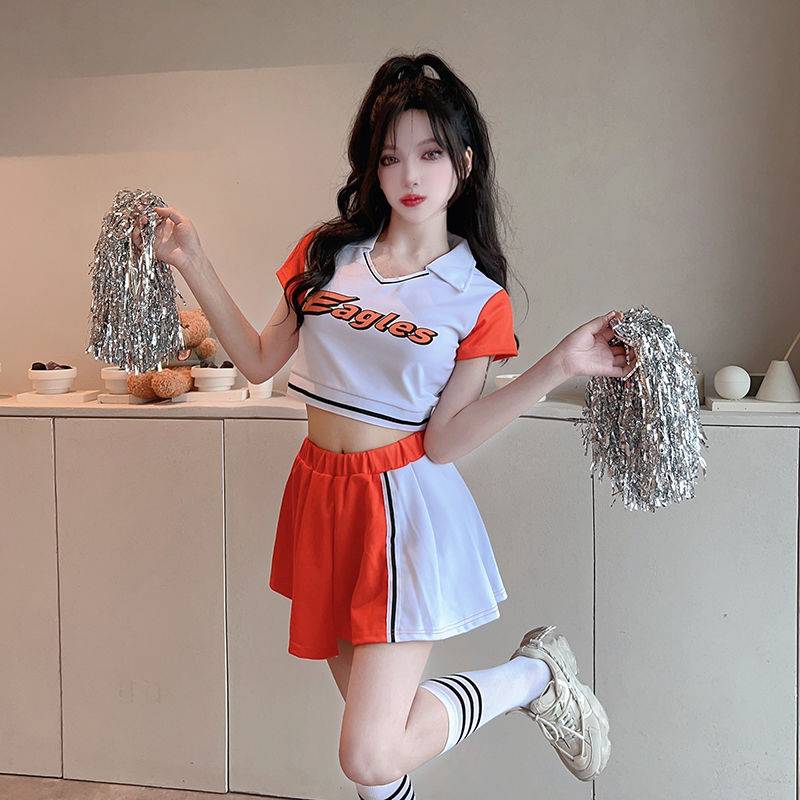 La La team clothing women's group adult football baby Lala cheerleading song performance dance bodybuilding suit