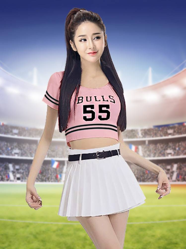 Adult cheerleader performance service college student Korean women's team European football baby cup