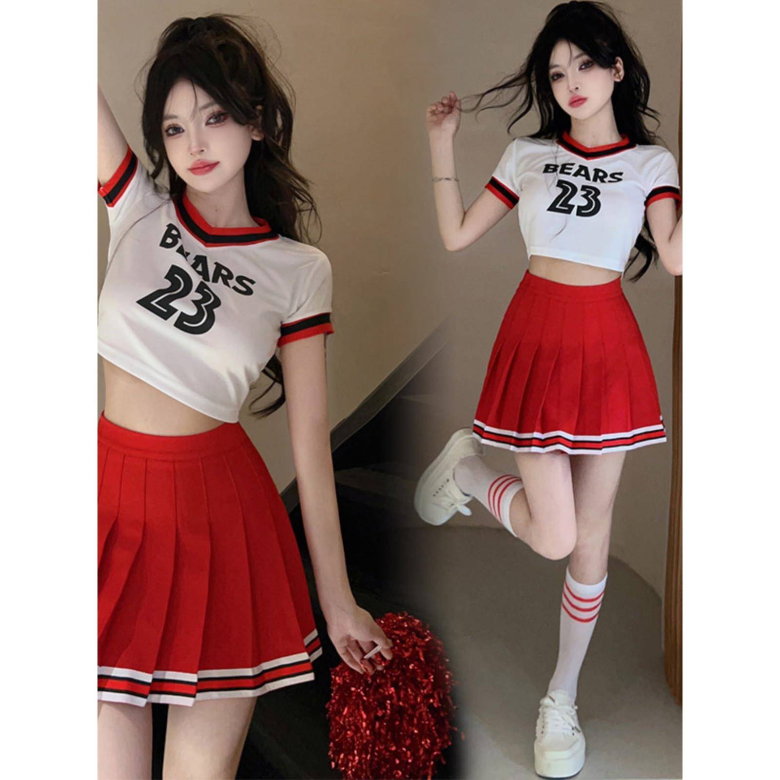 La La team clothing women's group adult annual meeting Lala cheerleading song performance dance bodybuilding suit