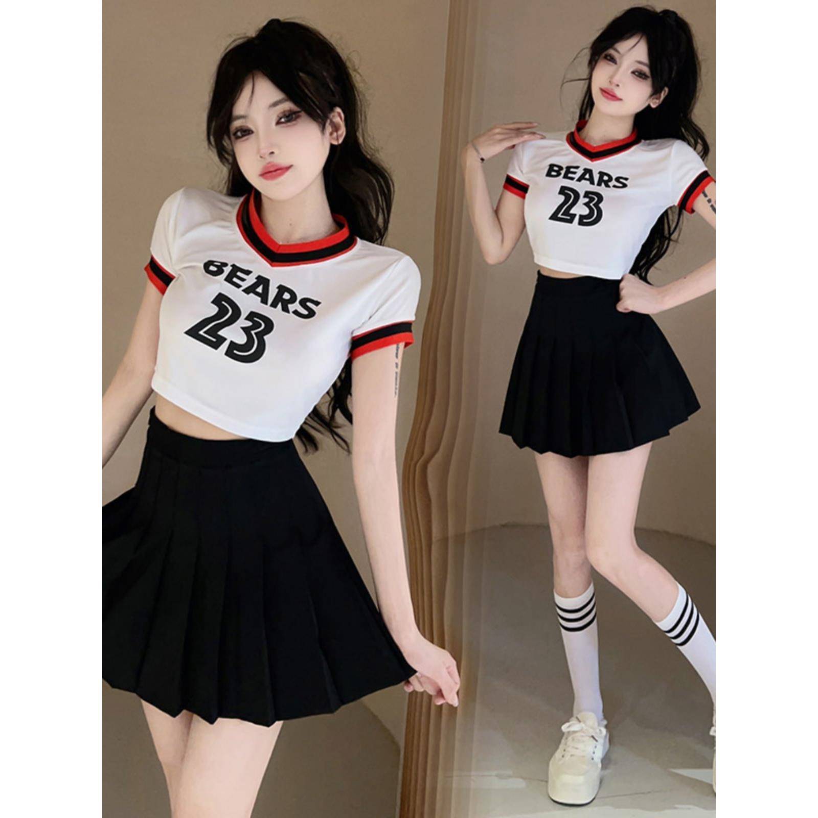 La La team clothing women's group adult annual meeting Lala cheerleading song performance dance bodybuilding suit
