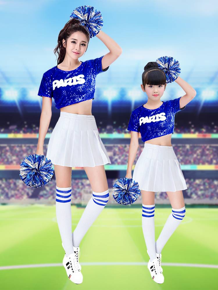Children's Sequenant Jazz Performance Sergeant Primary School Football Baby La La Team Costume Girl La La Raid Cathemat