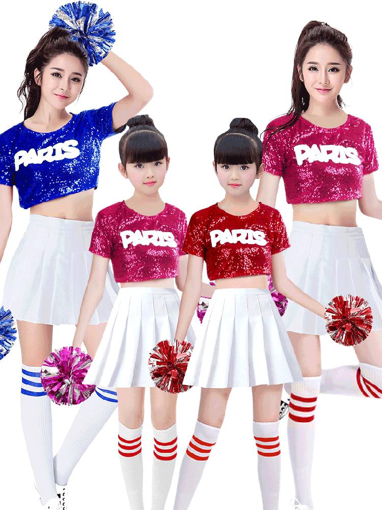 Children's Sequenant Jazz Performance Sergeant Primary School Football Baby La La Team Costume Girl La La Raid Cathemat