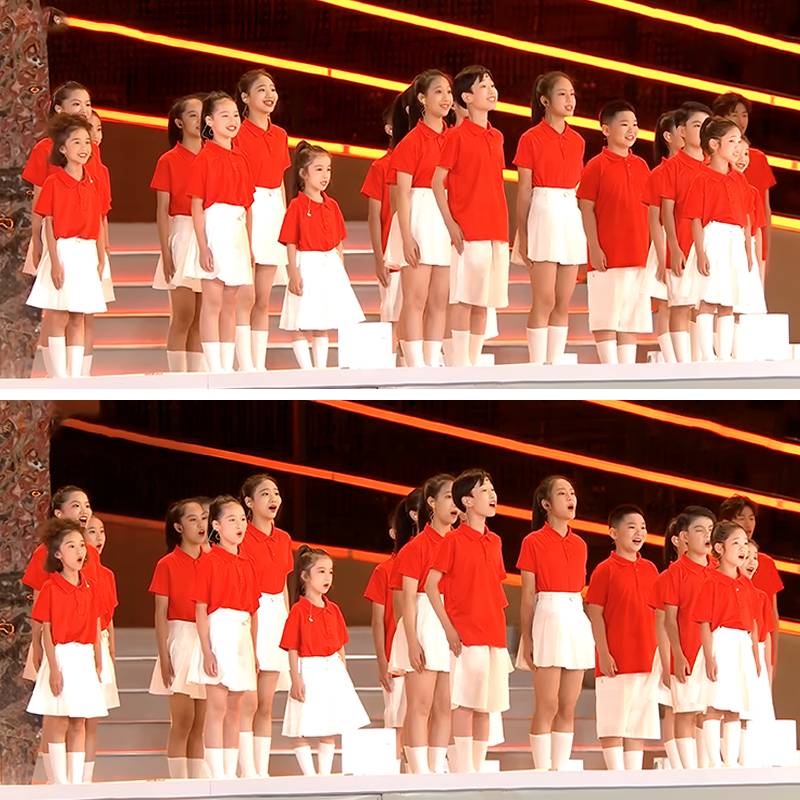 Junior High School Student Primary School Games opening ceremony of clothing big chorus performance clothes China Red La Team performance service