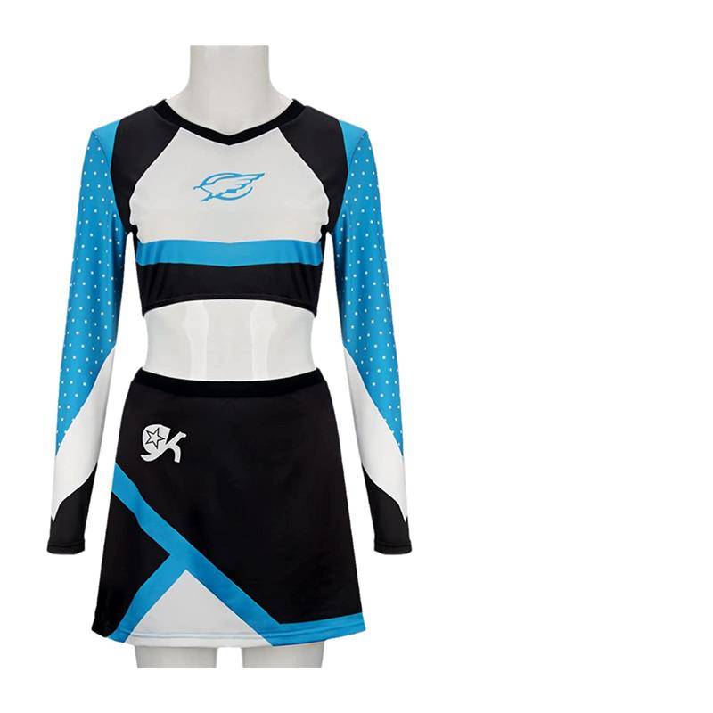 Lara team the same cheerleader performance service short set COS animation stage service performance girl