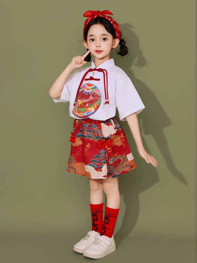 Children's Children's Guofeng Performance Service La La Team Summer Summer Hanfu Set Chorus Chorus Kindergarten Dance Performance Service