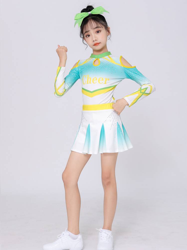 Children La La Raid performance service long -sleeved girl Lala team uniform primary and secondary school sports party group gymnastics clothing