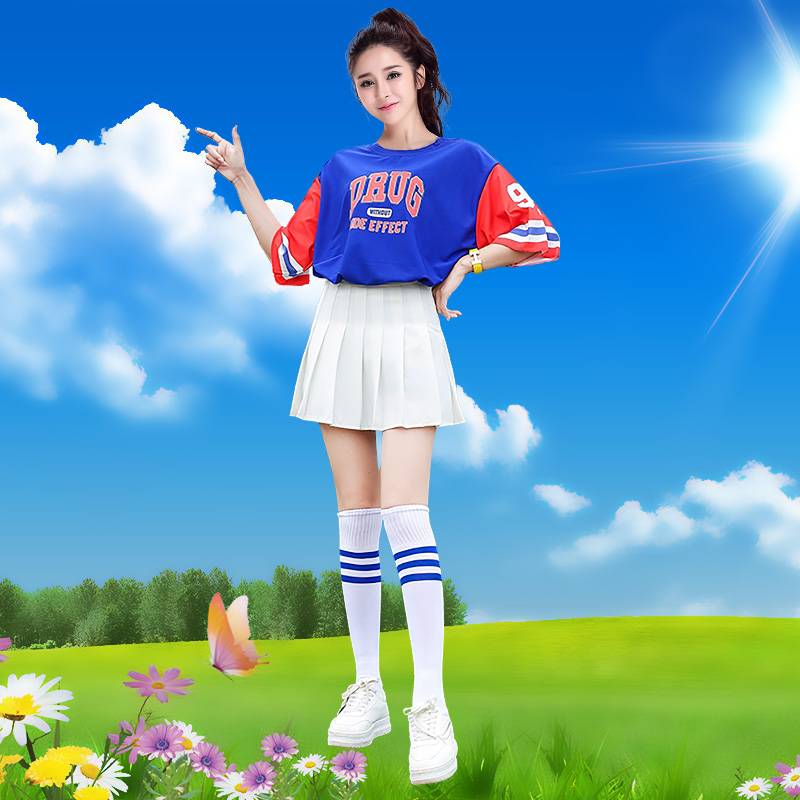 Adult cheerleader clothing women's team middle school student sports meeting Lala team cheerleading performance dance bodybuilding suit