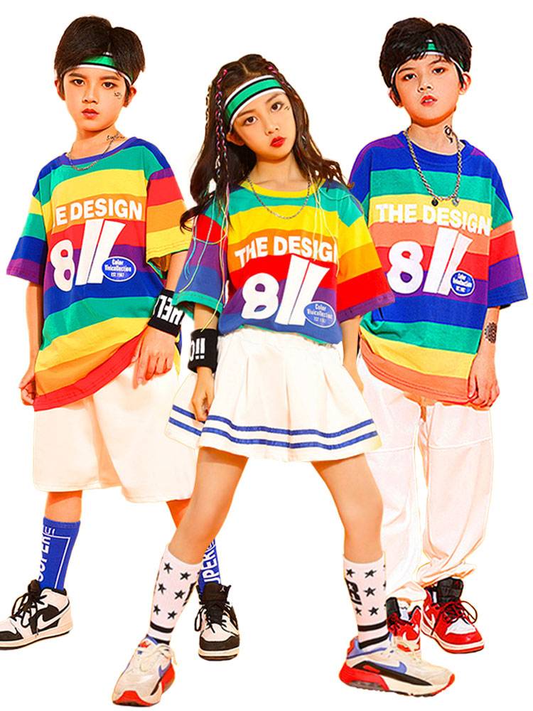 Children's Children's La Team Performance Service Children's Street Dance Clothing Primary School Student Games Jazz Dance Rangers Drum Performance