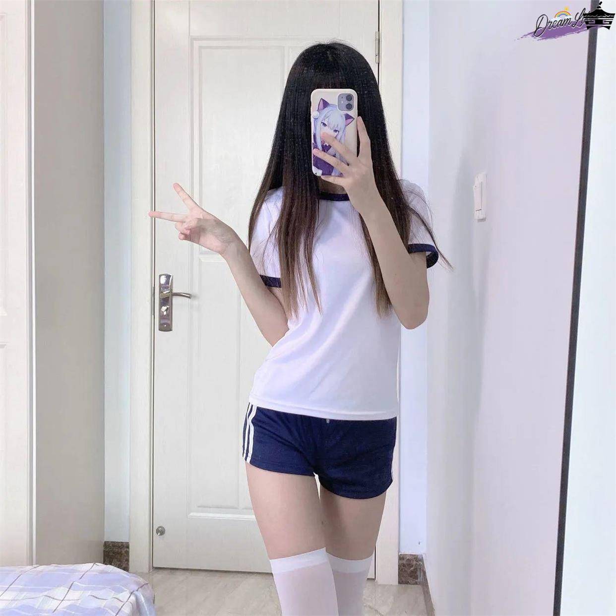 Micro fat gymnastics girl pure desire style suit Japanese college school sister style la laout beach swimwear gymnastics uniforms