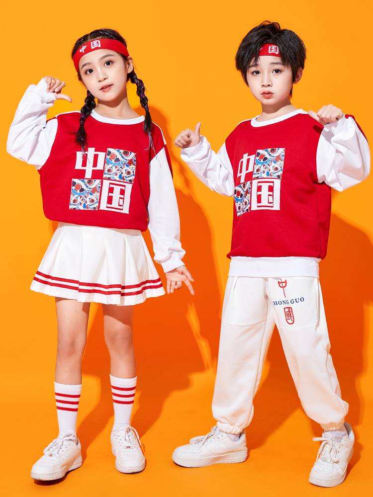 Children cheerleading team performance class service primary school sports meeting performance suit opening ceremony clothing cheerleading team