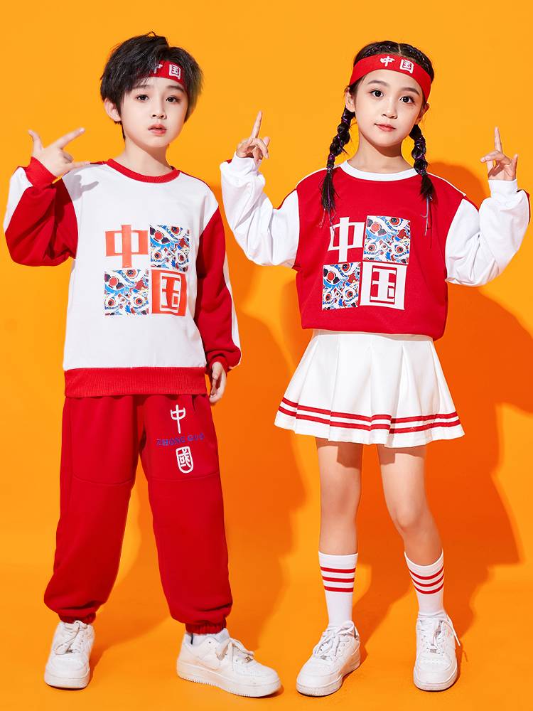 Children cheerleading team performance class service primary school sports meeting performance suit opening ceremony clothing cheerleading team