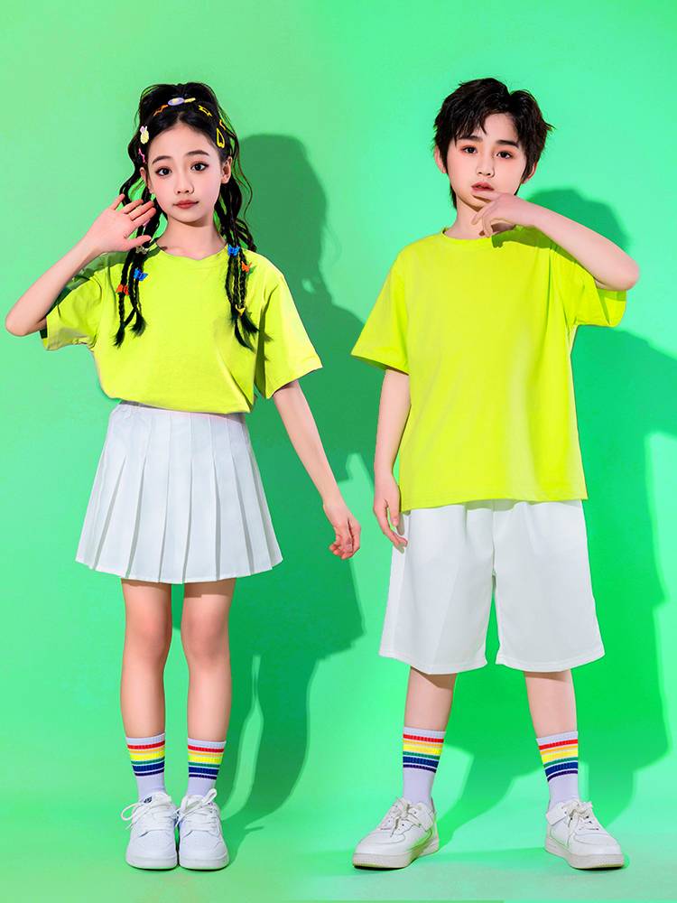 Liuyi Children's Watch Performance of Clothing Kindergarten Dance Candy Color Elementary School Games La La Team Color T -shirt