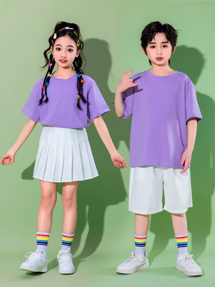 Liuyi Children's Watch Performance of Clothing Kindergarten Dance Candy Color Elementary School Games La La Team Color T -shirt