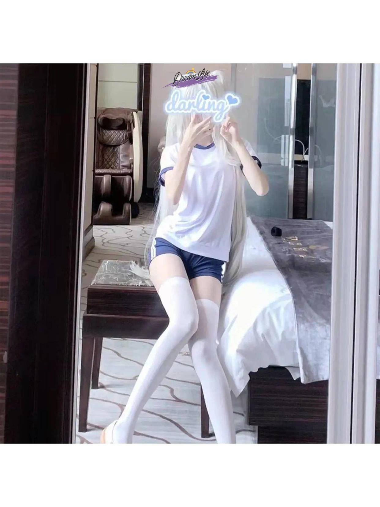 Micro Fat Gymnastics Female Pure Set Japanese Girls' School Sister Sister Feng La Team beach swimwear gymnastics uniforms