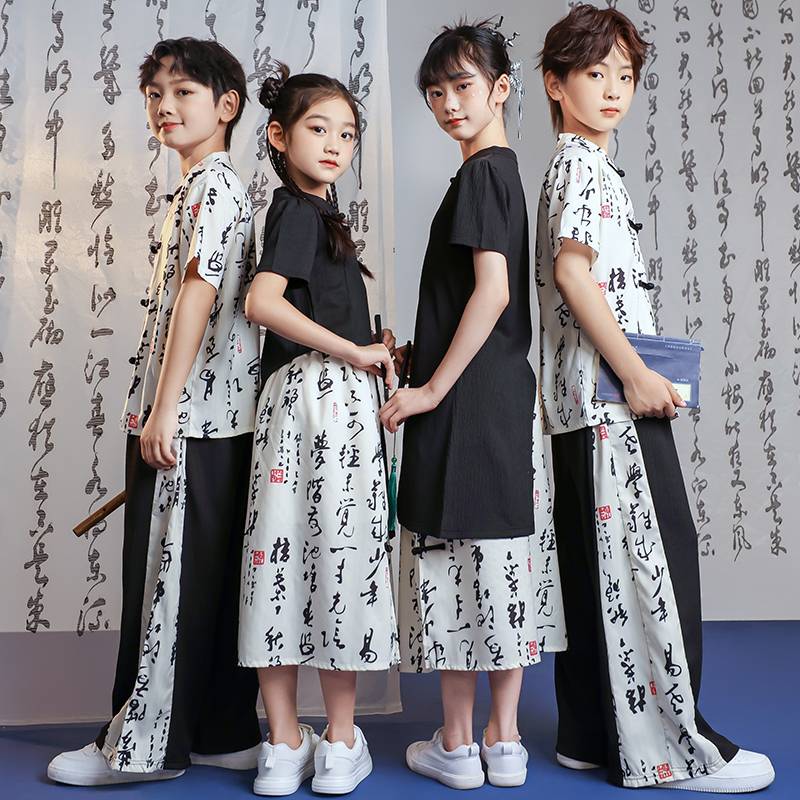 Factory selling young children cheerleading team performance clothing elementary school sports meeting group opening ceremony men's Z girl class service