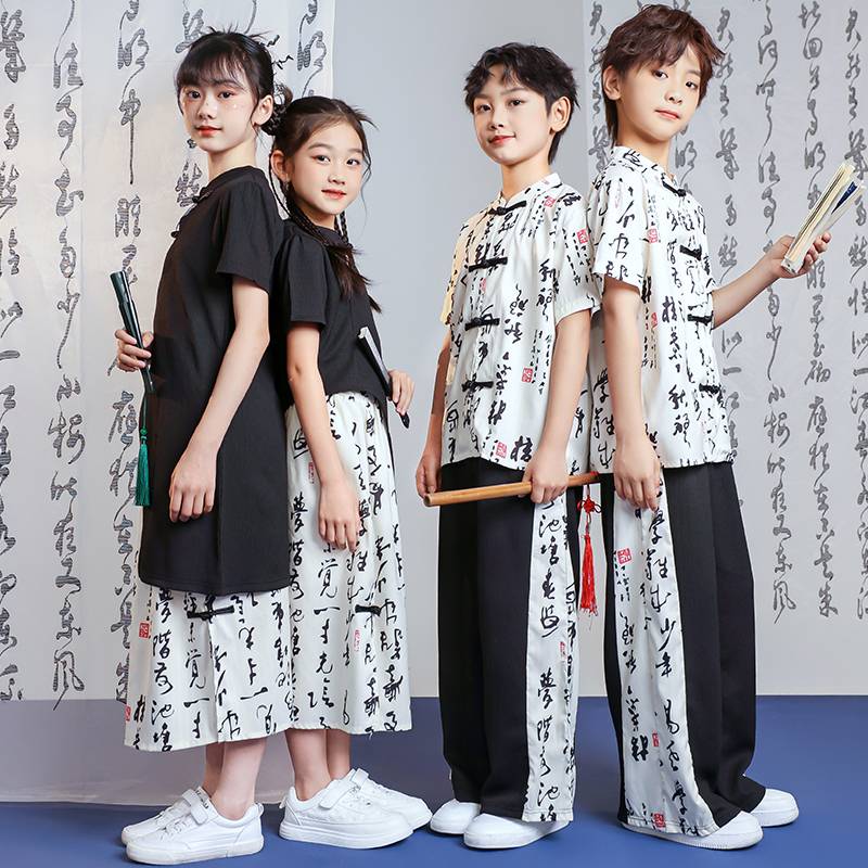 Factory selling young children cheerleading team performance clothing elementary school sports meeting group opening ceremony men's Z girl class service