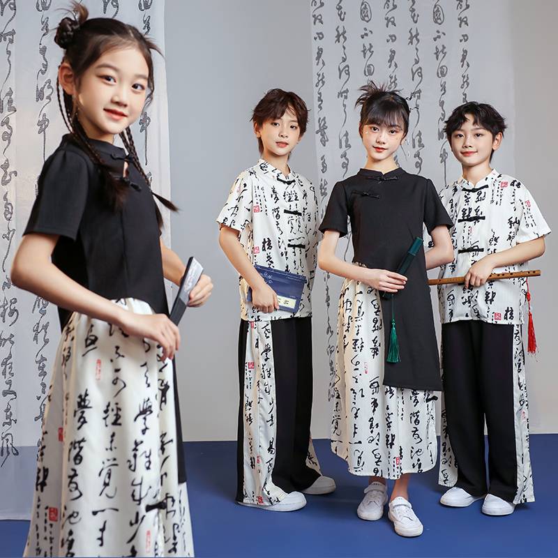 Factory selling young children cheerleading team performance clothing elementary school sports meeting group opening ceremony men's Z girl class service