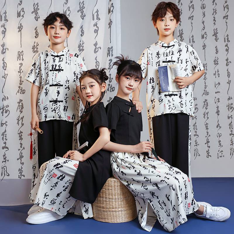 Factory selling young children cheerleading team performance clothing elementary school sports meeting group opening ceremony men's Z girl class service