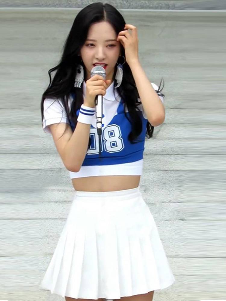 The Korean cheerleaders dress up in the Cosmic-Talk-Talk class
