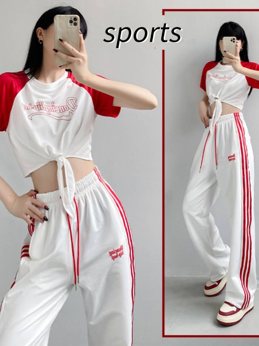 Adult performance jazz dance male and female student Korean female group Lala team performance cheerleading cheerleader clothing tide