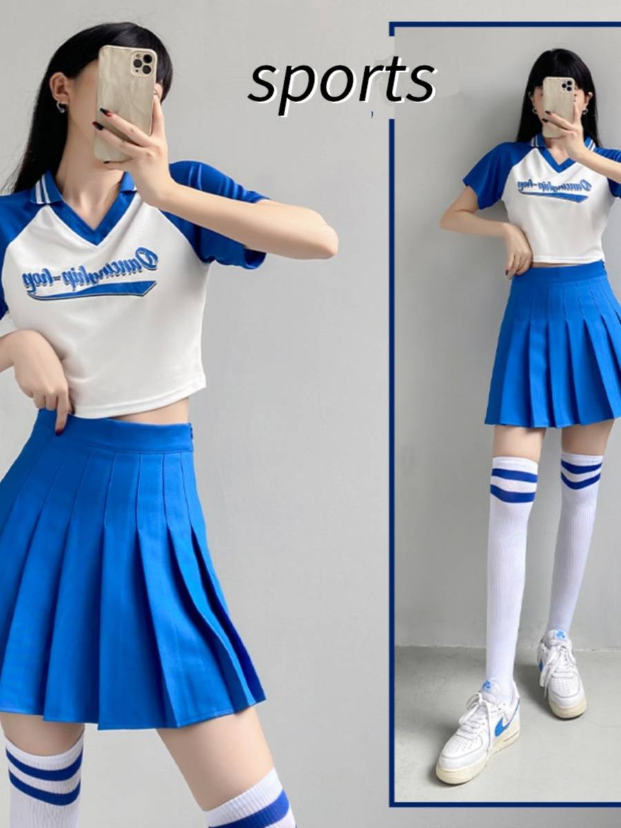 Adult performance jazz dance male and female student Korean female group Lala team performance cheerleading cheerleader clothing tide