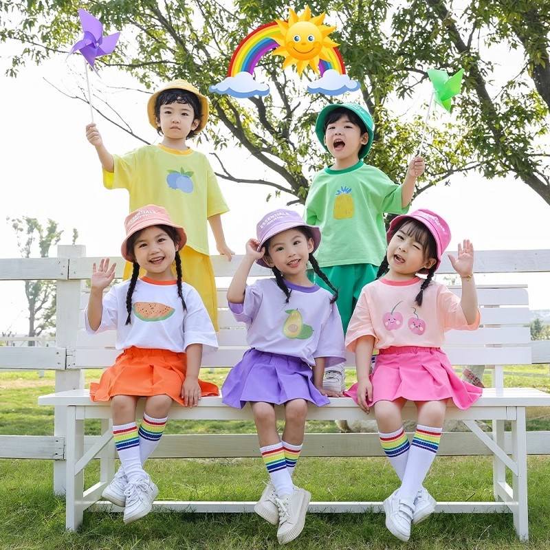 Primary school candy -colored kindergarten performance set opening ceremony opening ceremony.