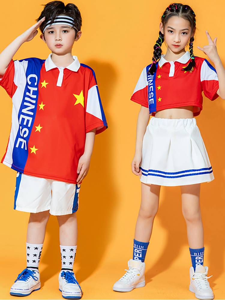 Children's Children's La La La La Raid performance service hip -hop street dance suit football baby baby men's and women's class