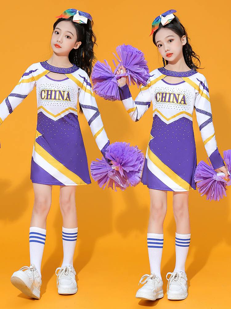 June 1 new cheerleading team service dance, dance, clothing, adult men and women long sleeve cheerleades performance service