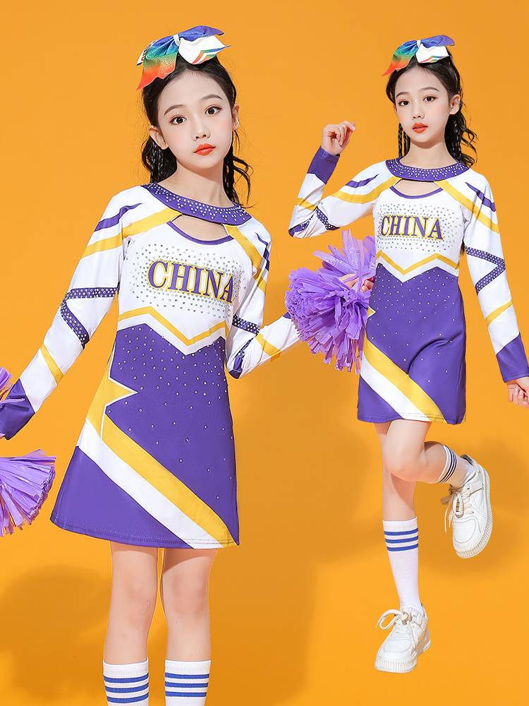 June 1 new cheerleading team service dance, dance, clothing, adult men and women long sleeve cheerleades performance service
