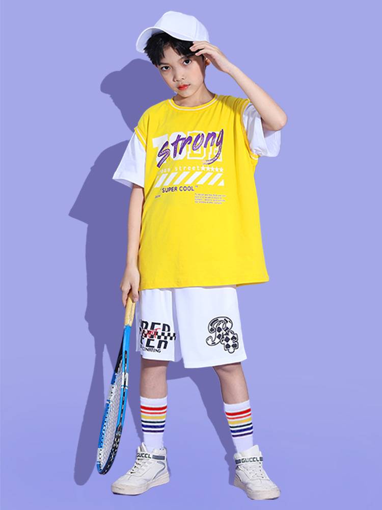 New Children's La Team Performance Services Lala Fuction Jazz Hip -Hop Hip -hop Hip -hop Mandarin Sports Service Primary and Middle School Student School Games
