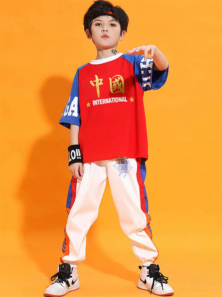 Jazz dance hip -hop competition, clothing primary school student cheerleading exercise show children's Lara team clothing